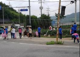 장흥군 장동면생화개선회, 물축제 대비 환경정화 나서 기사 이미지