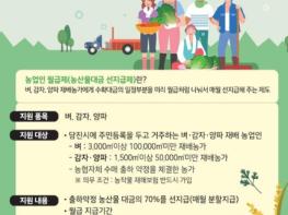 당진시, 농업인월급제(농산물대금 선지급제) 신청?접수 기사 이미지