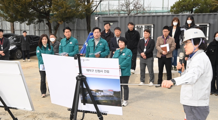 대덕구의회, 연축동 신청사 공사 현장 살펴 기사 이미지