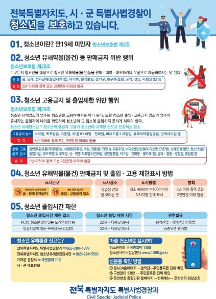 전북도, 수능이후·연말 대비 청소년 유해환경 집중 단속 실시 기사 이미지