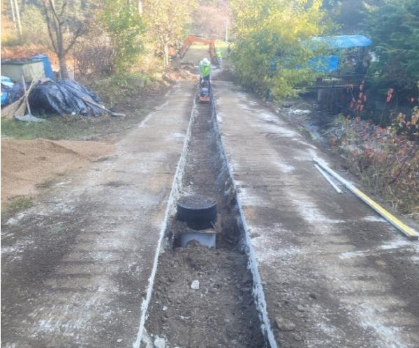 금산군 남이면 역평리 상수도 매설 기사 이미지