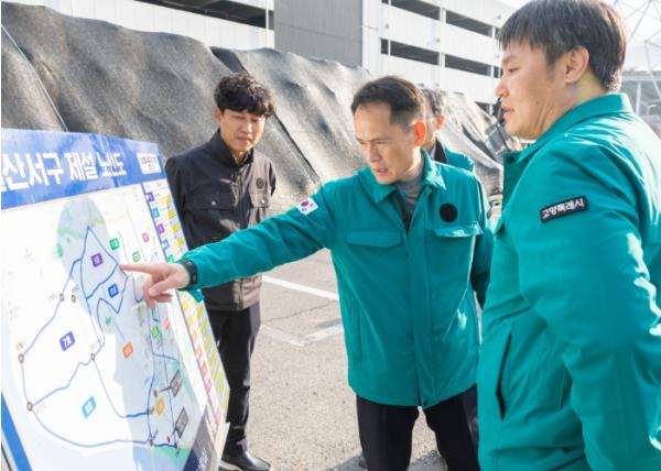 고양시 일산서구, 겨울철 제설 대응체계 현장점검 실시 기사 이미지