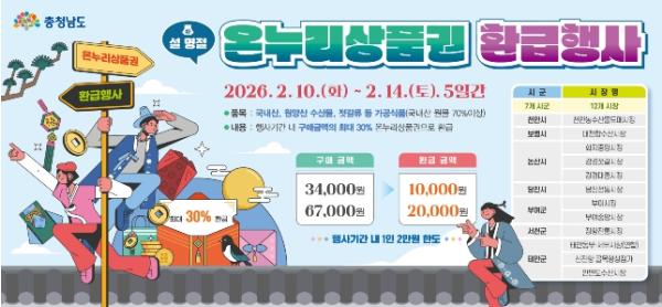 설 맞이 충남전통시장 수산물 환급행사 실시 기사 이미지